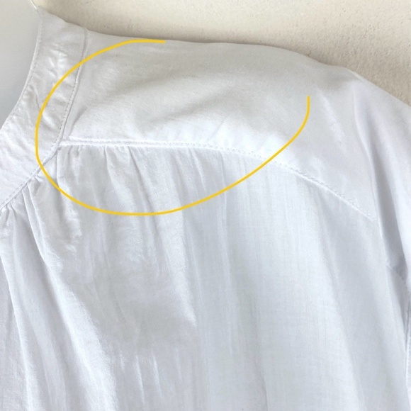 Splendid Women's Paloma White Blouse Medium High Low Cotton - Picture 4 of 9